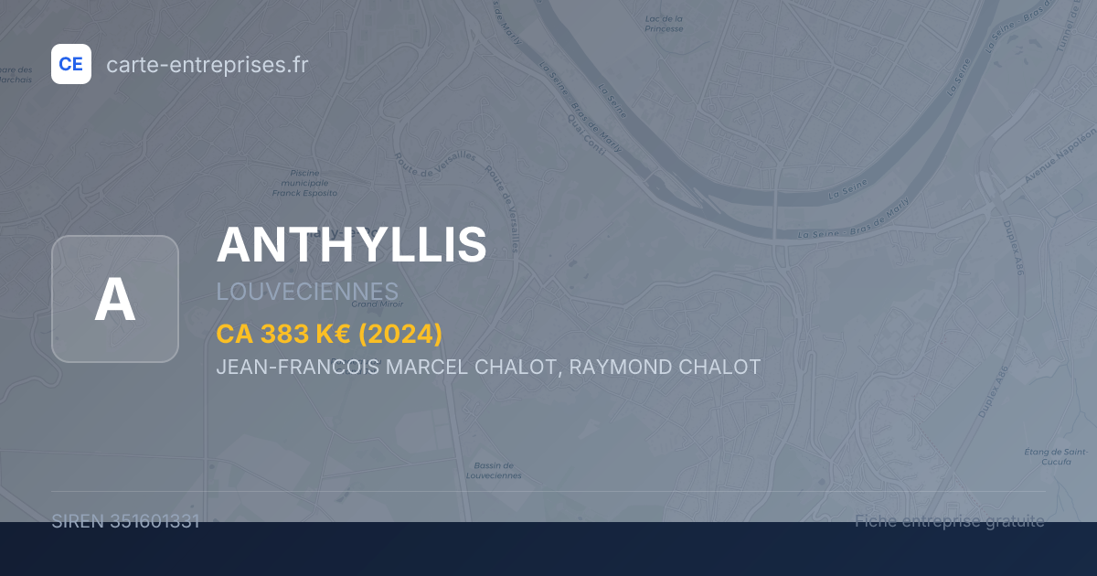 ANTHYLLIS — 351601331 — fiche entreprise