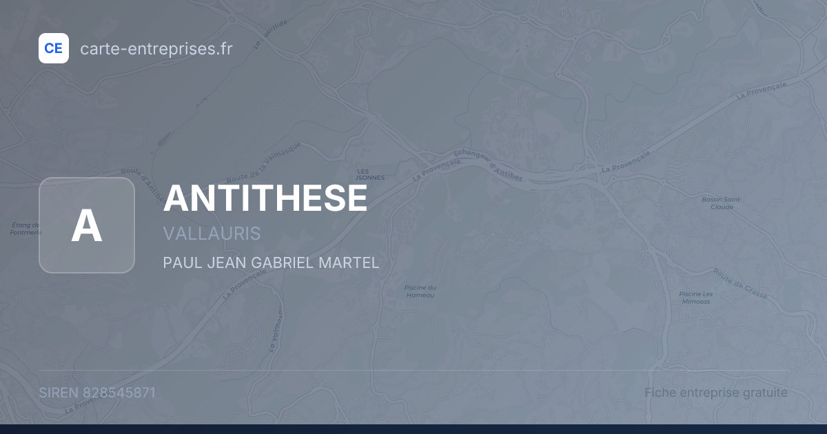 ANTITHESE — 828545871 — fiche entreprise