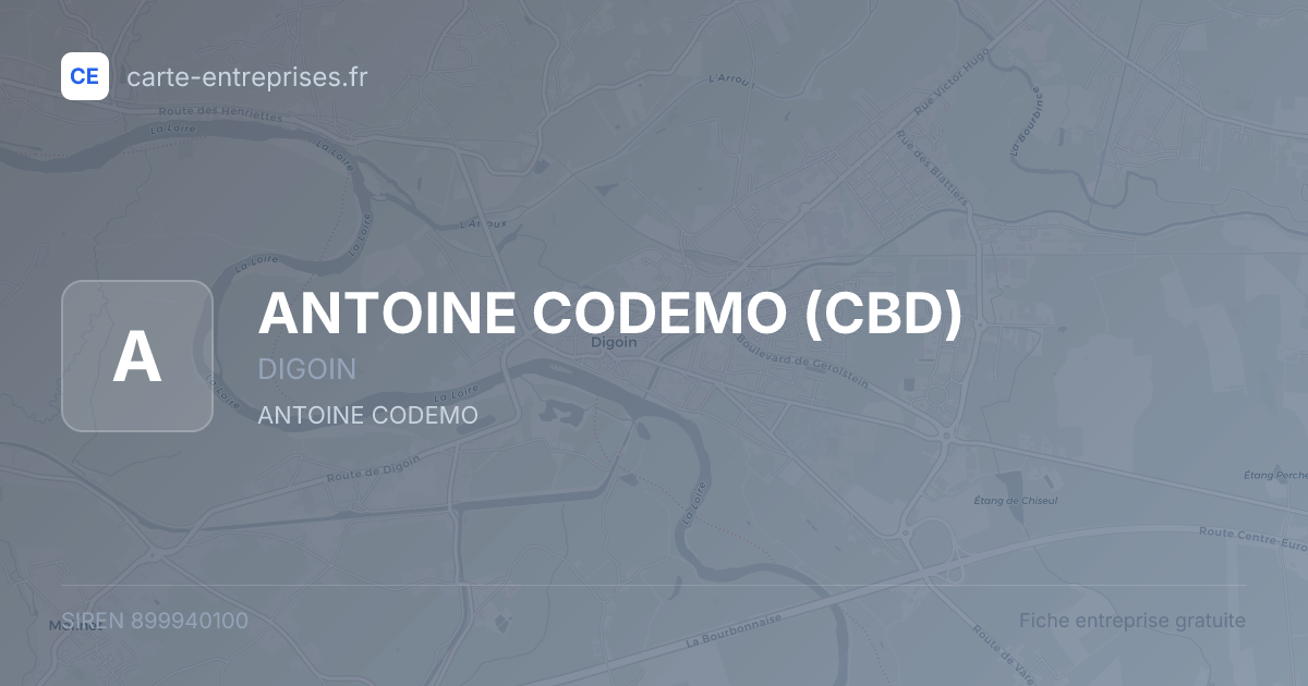 ANTOINE CODEMO (CBD) — 899940100 — fiche entreprise