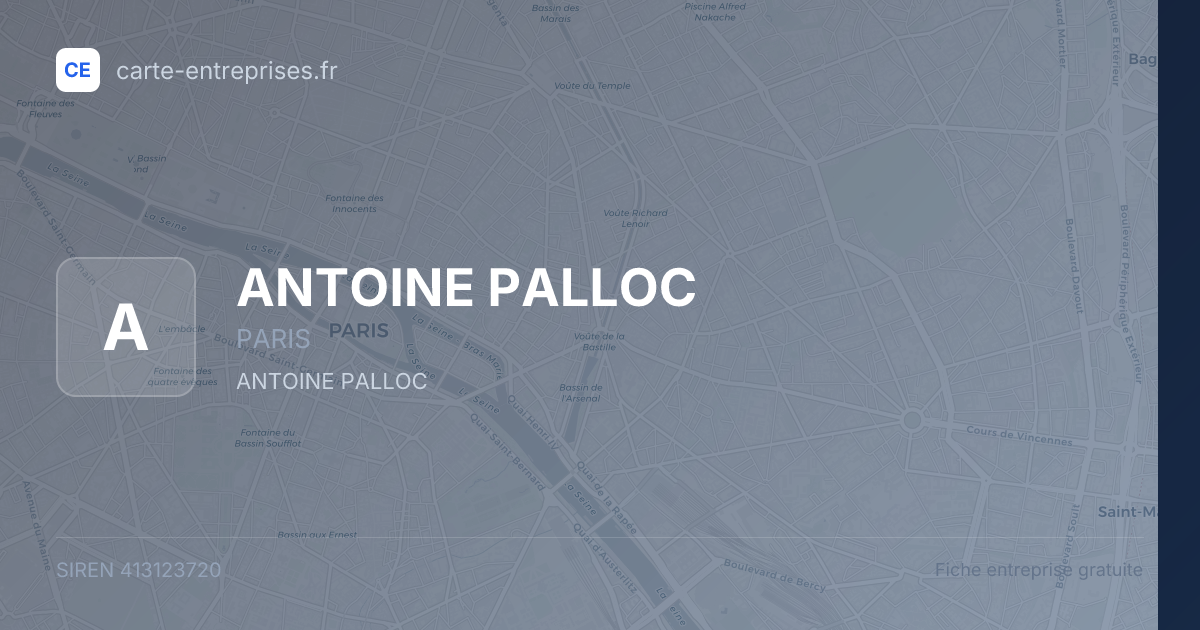 ANTOINE PALLOC — 413123720 — fiche entreprise