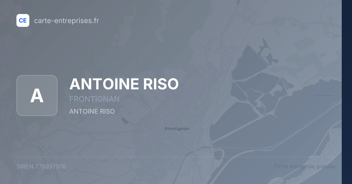 ANTOINE RISO — 775997976 — fiche entreprise