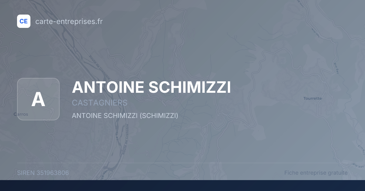 ANTOINE SCHIMIZZI — 351963806 — fiche entreprise