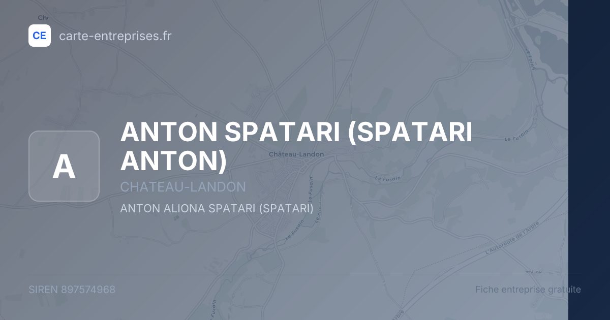 ANTON SPATARI (SPATARI ANTON) — 897574968 — fiche entreprise
