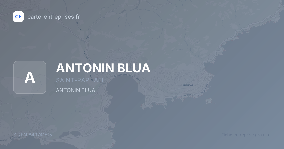 ANTONIN BLUA — 643741515 — fiche entreprise