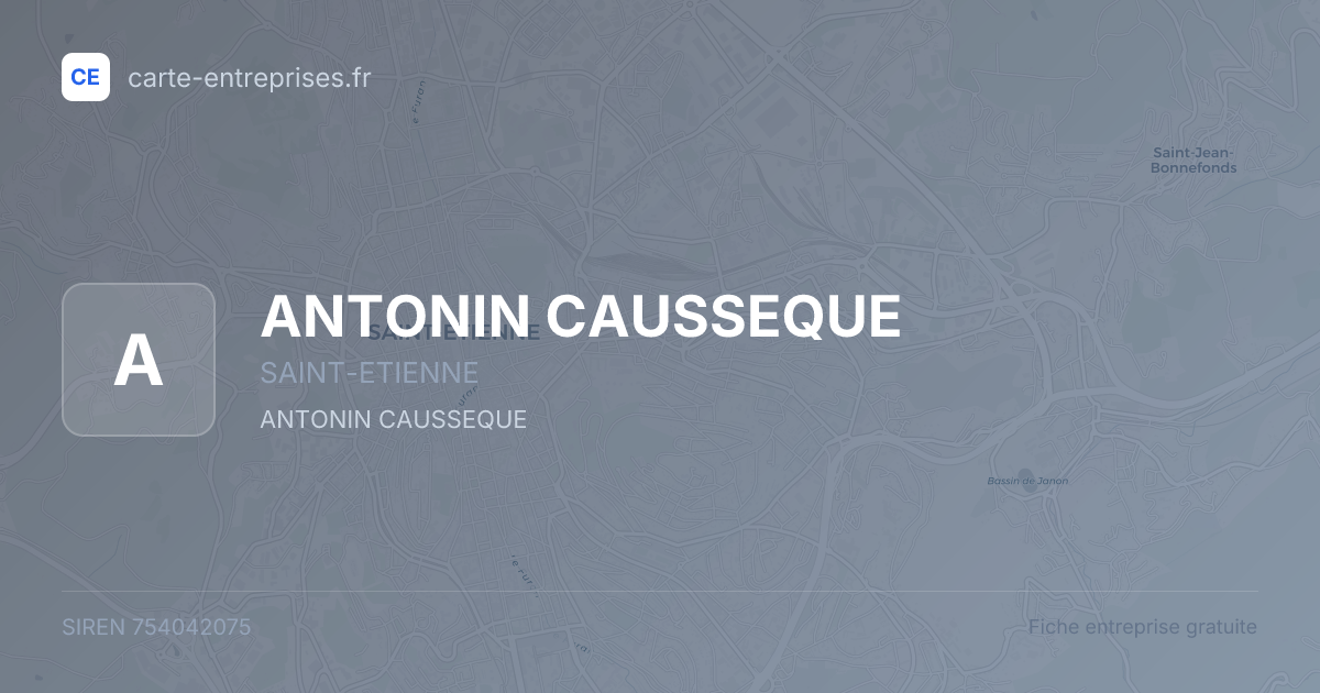 ANTONIN CAUSSEQUE — 754042075 — fiche entreprise