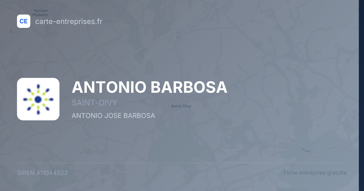 ANTONIO BARBOSA — 411044522 — fiche entreprise