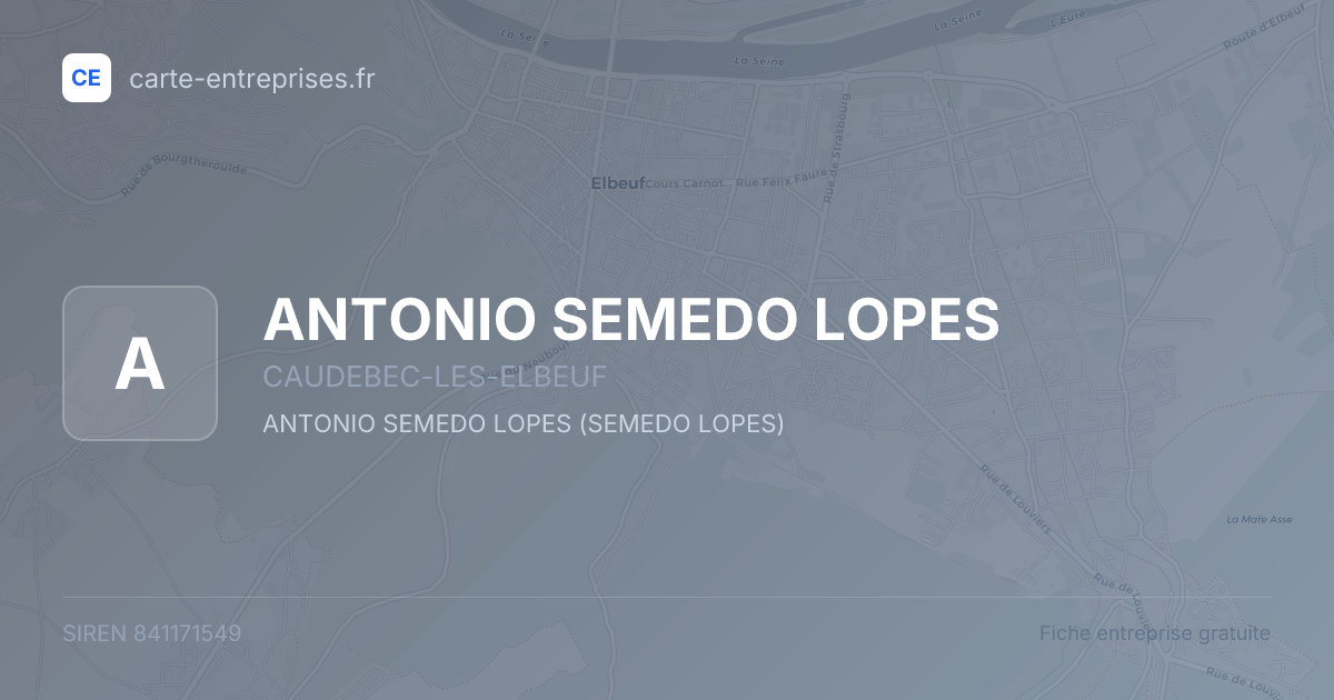 ANTONIO SEMEDO LOPES — 841171549 — fiche entreprise