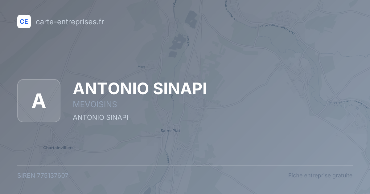 ANTONIO SINAPI — 775137607 — fiche entreprise
