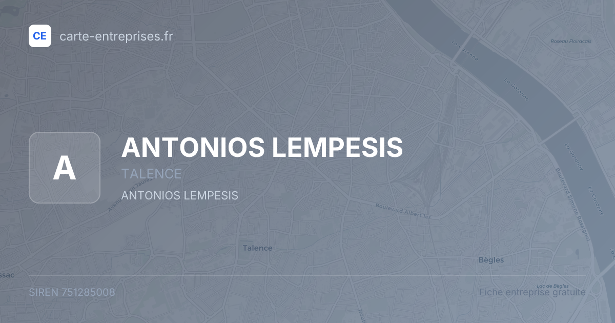 ANTONIOS LEMPESIS — 751285008 — fiche entreprise