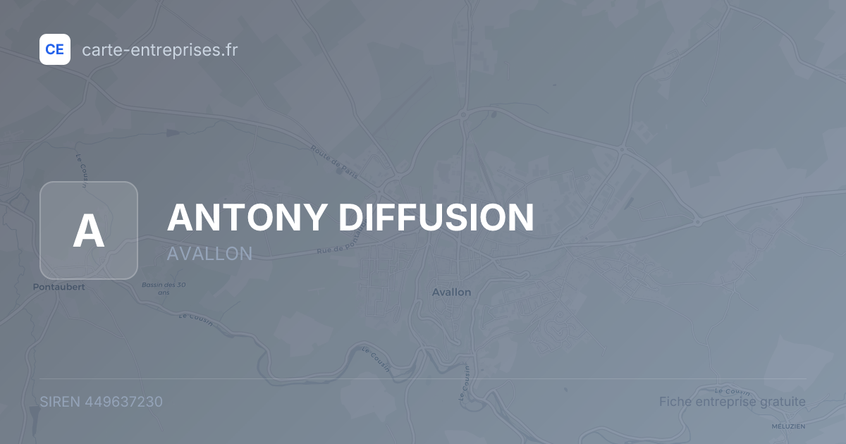 ANTONY DIFFUSION — 449637230 — fiche entreprise