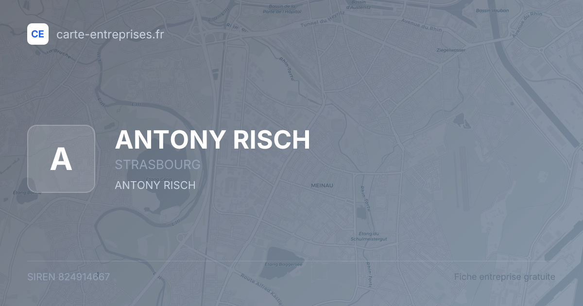 ANTONY RISCH — 824914667 — fiche entreprise