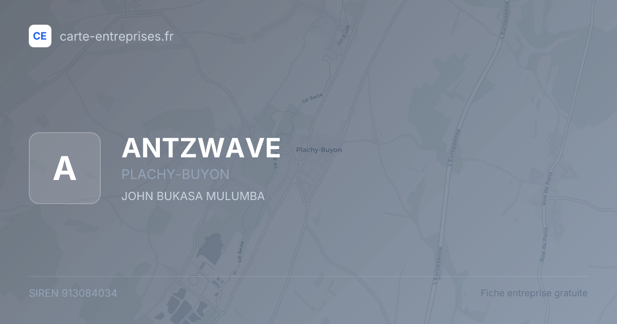 ANTZWAVE — 913084034 — fiche entreprise