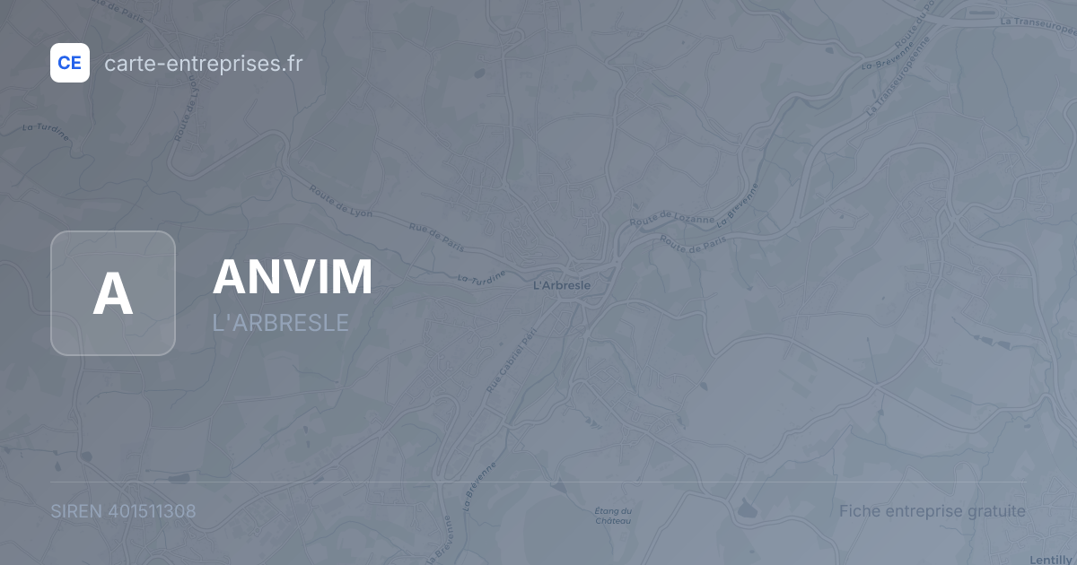 ANVIM — 401511308 — fiche entreprise