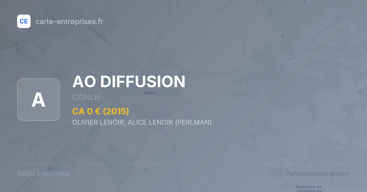 AO DIFFUSION — 519040968 — fiche entreprise
