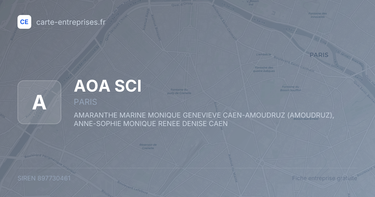 AOA SCI — 897730461 — fiche entreprise