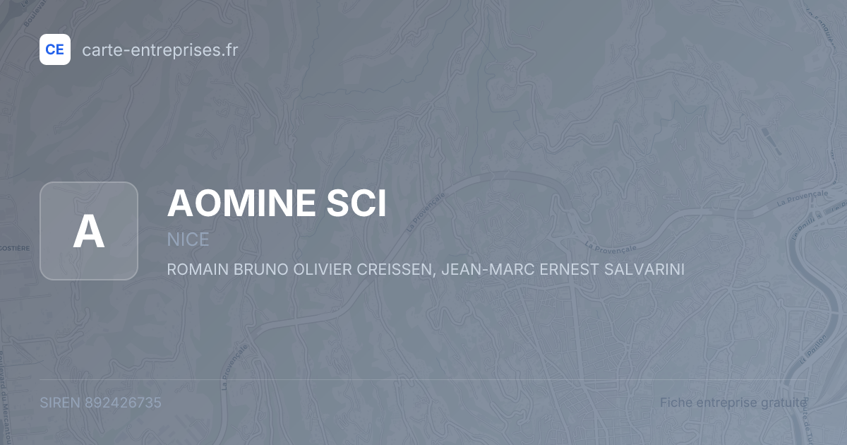 AOMINE SCI — 892426735 — fiche entreprise