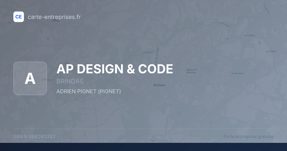 AP DESIGN & CODE — 988280392 — fiche entreprise