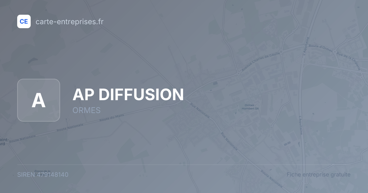 AP DIFFUSION — 479148140 — fiche entreprise