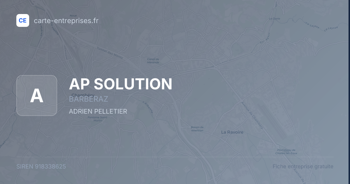 AP SOLUTION — 918338625 — fiche entreprise