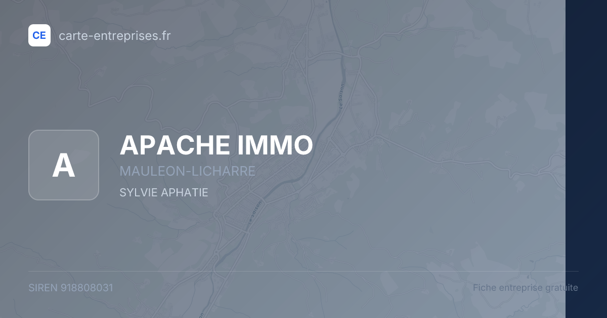 APACHE IMMO — 918808031 — fiche entreprise