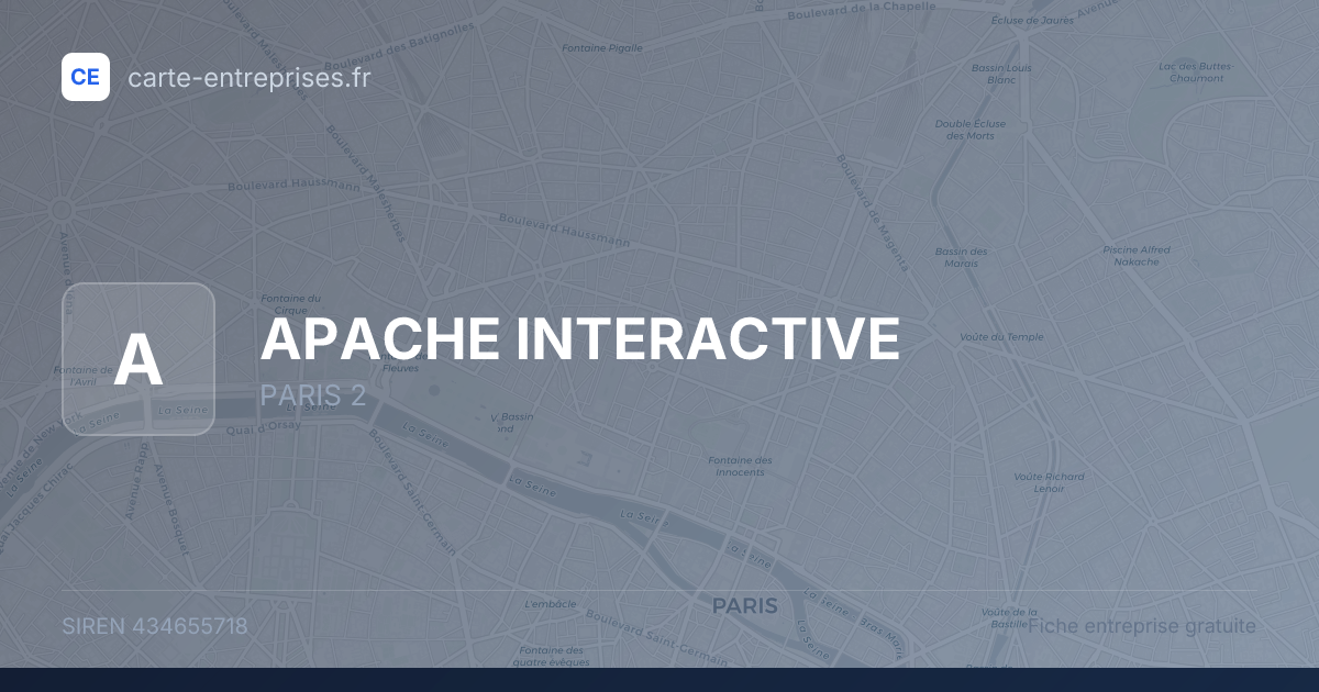 APACHE INTERACTIVE — 434655718 — fiche entreprise