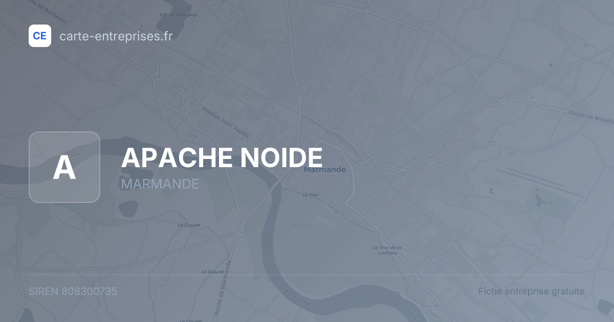 APACHE NOIDE — 808300735 — fiche entreprise