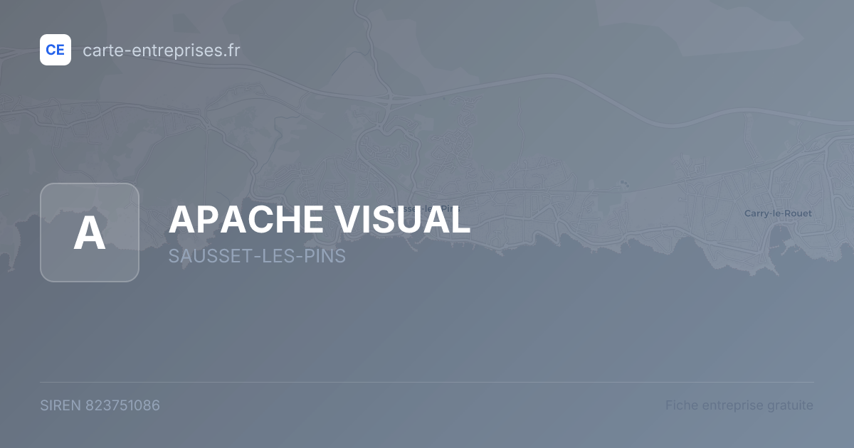 APACHE VISUAL — 823751086 — fiche entreprise