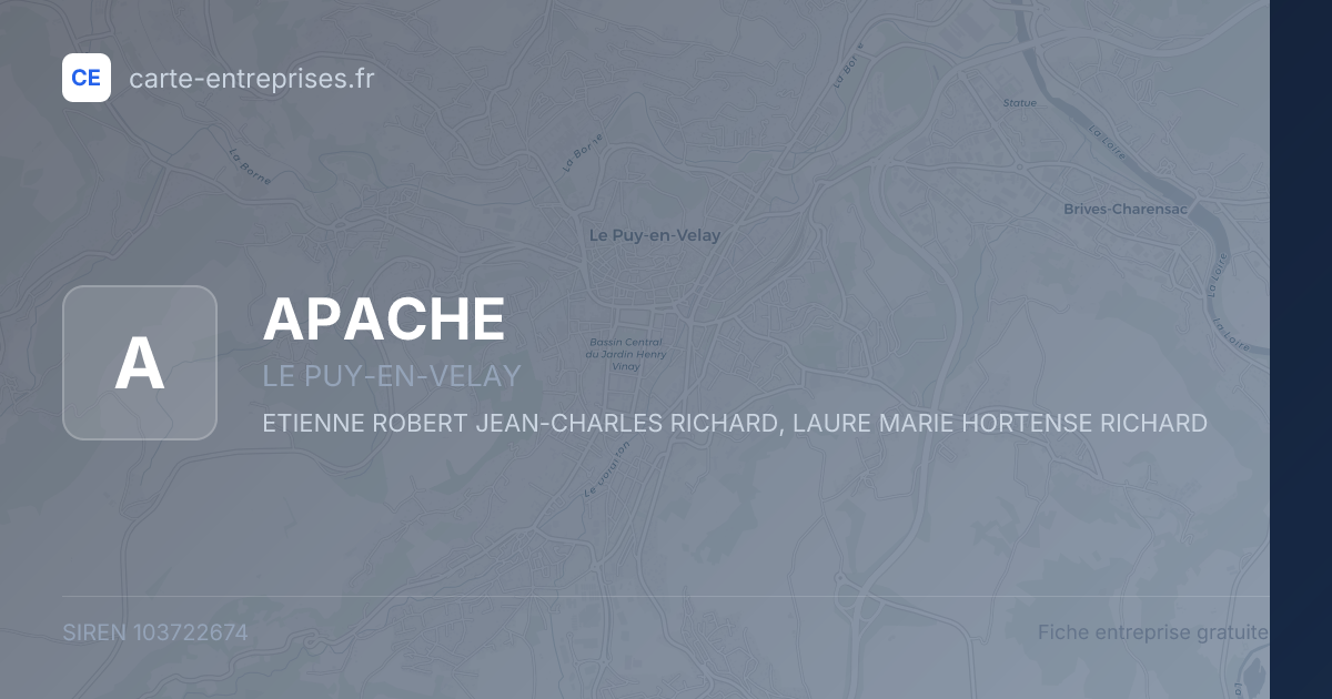 APACHE — 103722674 — fiche entreprise