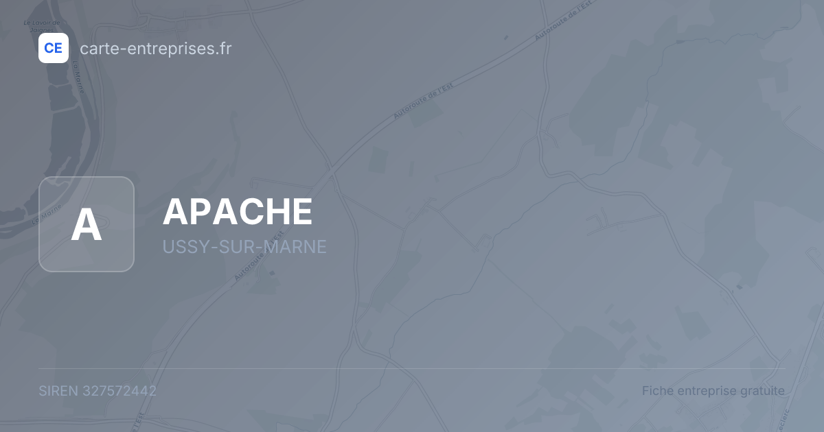 APACHE — 327572442 — fiche entreprise