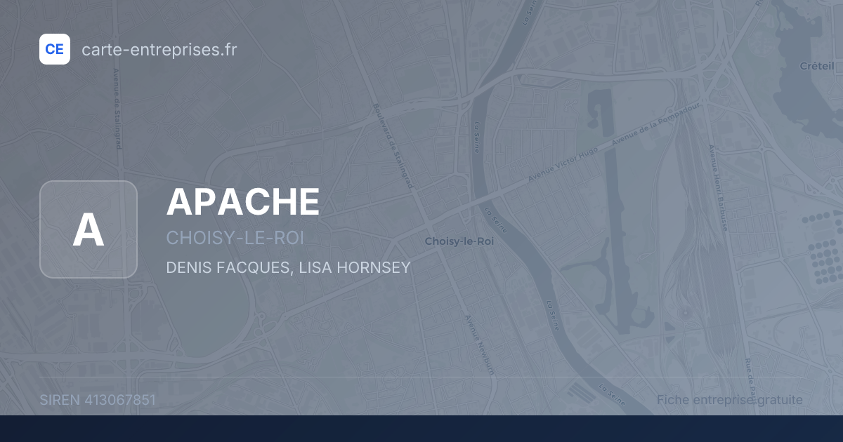APACHE — 413067851 — fiche entreprise
