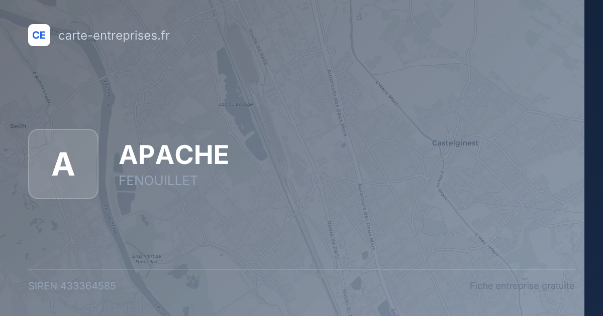 APACHE — 433364585 — fiche entreprise