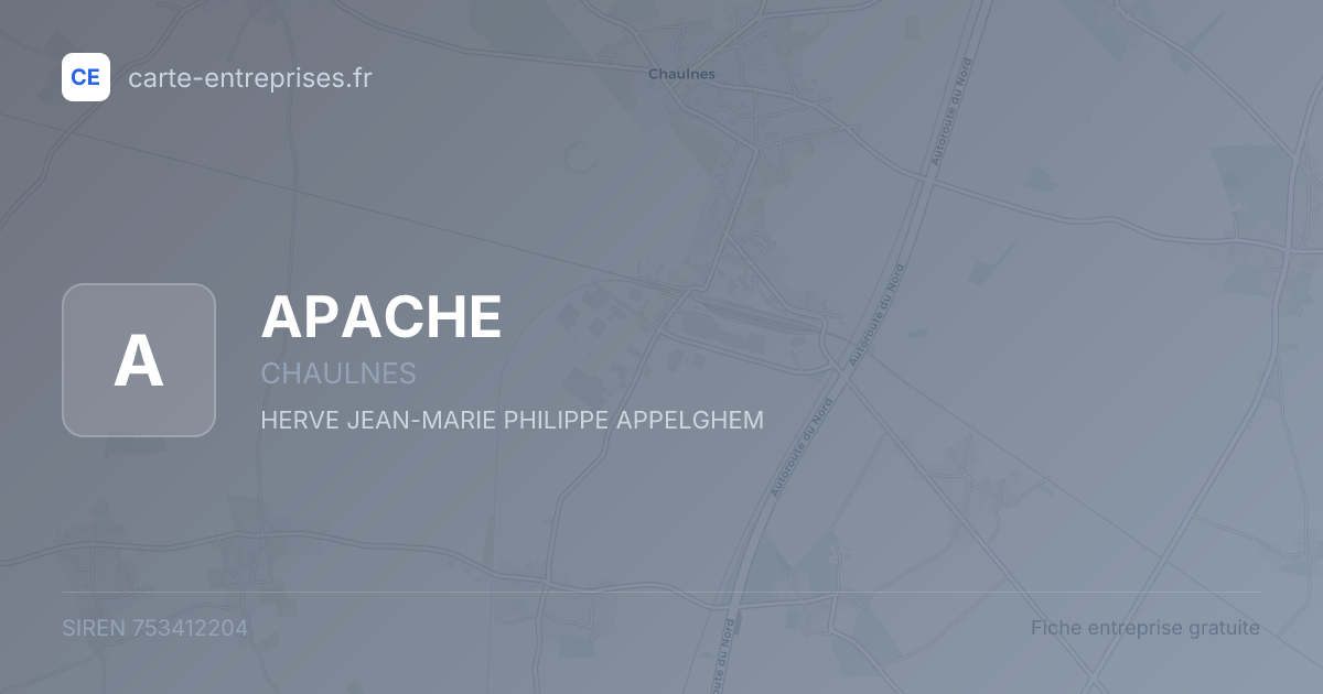 APACHE — 753412204 — fiche entreprise