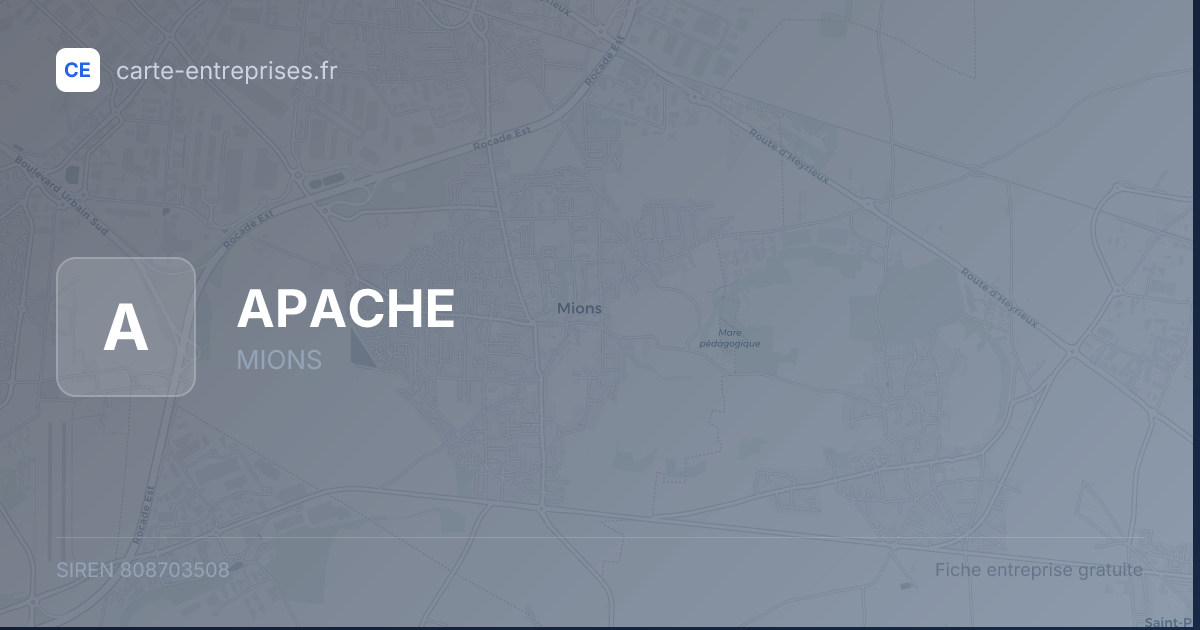 APACHE — 808703508 — fiche entreprise