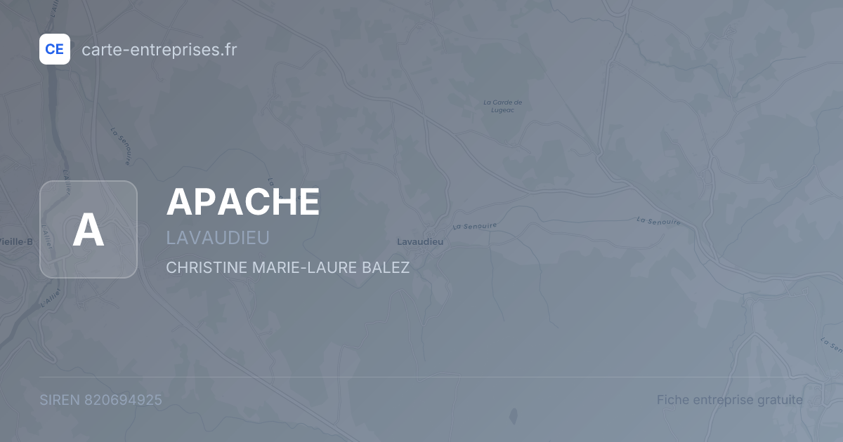 APACHE — 820694925 — fiche entreprise