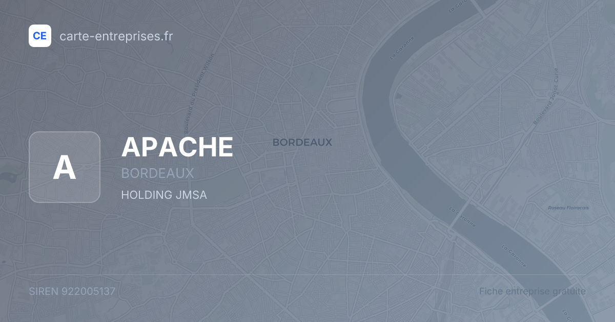 APACHE — 922005137 — fiche entreprise