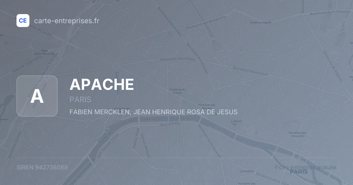 APACHE — 942738089 — fiche entreprise