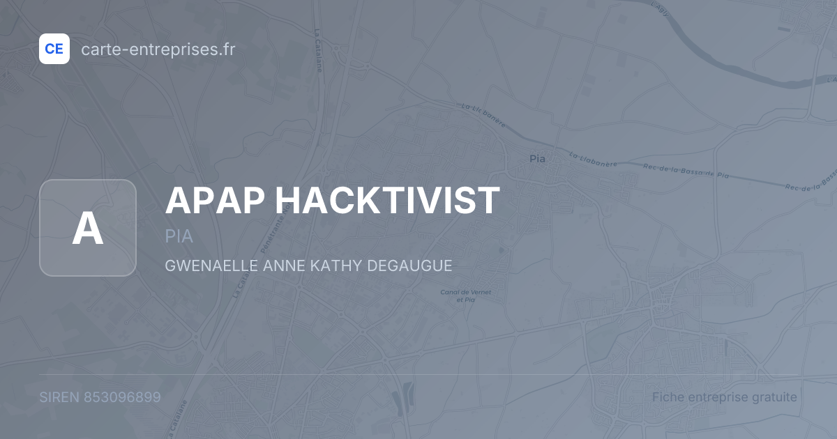 APAP HACKTIVIST — 853096899 — fiche entreprise