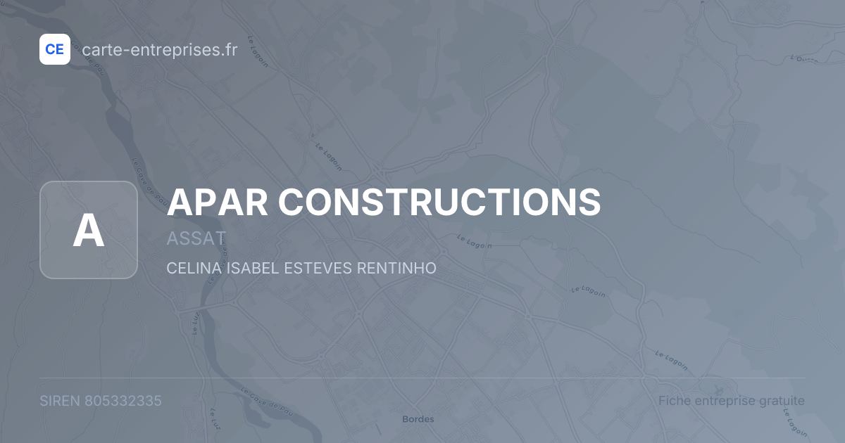 APAR CONSTRUCTIONS — 805332335 — fiche entreprise