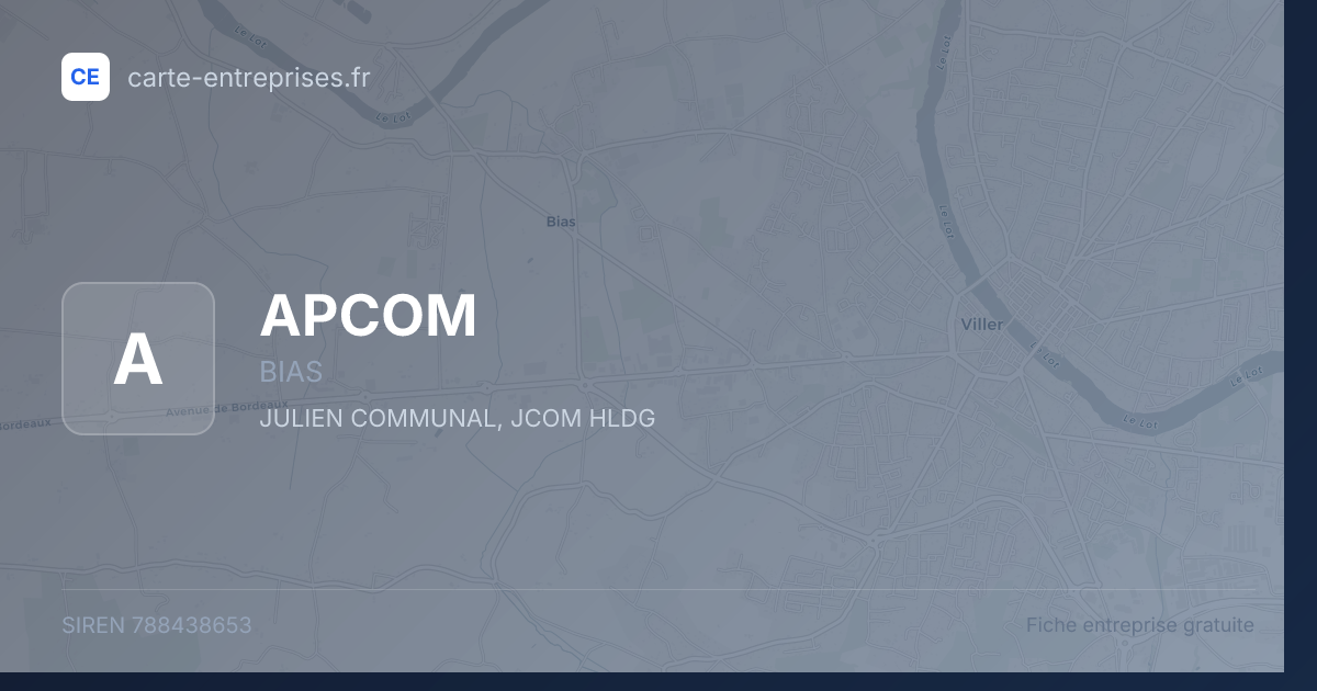 APCOM — 788438653 — fiche entreprise