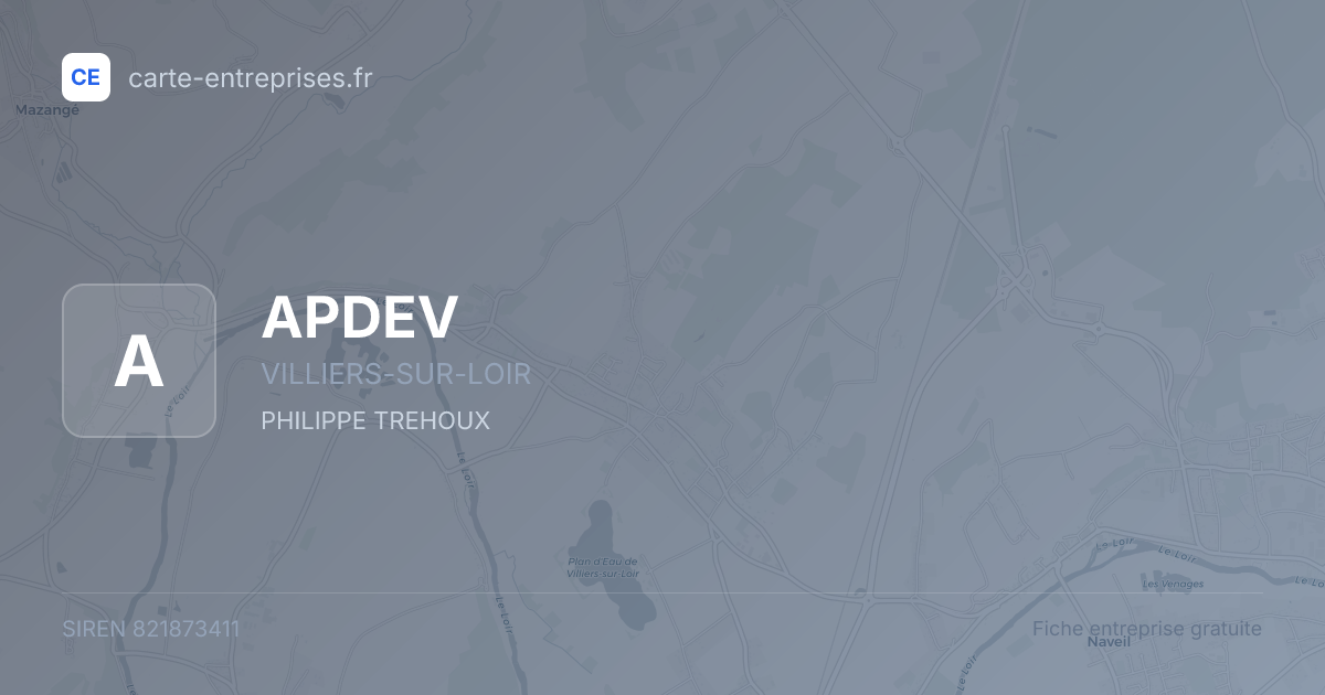 APDEV — 821873411 — fiche entreprise
