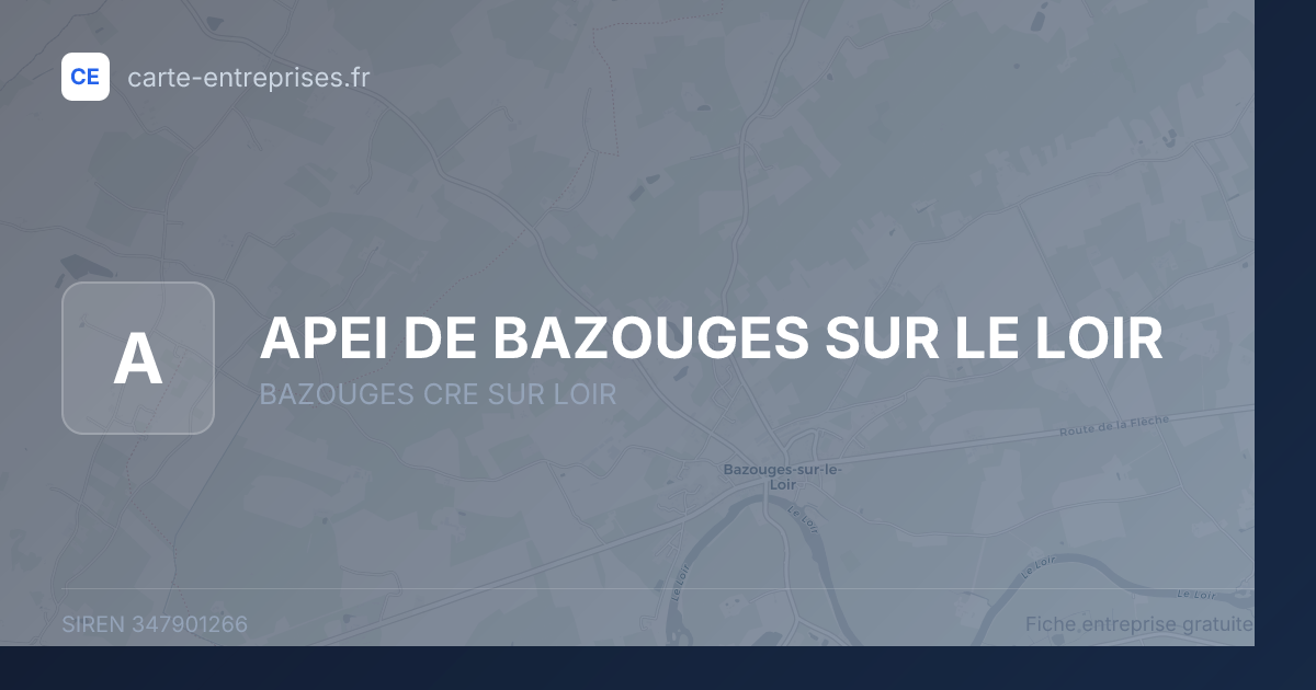 APEI DE BAZOUGES SUR LE LOIR — 347901266 — fiche entreprise