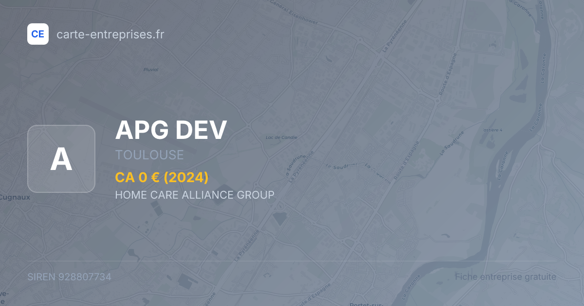 APG DEV — 928807734 — fiche entreprise