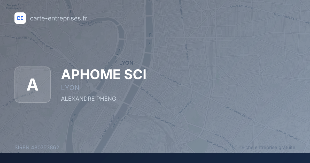 APHOME SCI — 480753862 — fiche entreprise