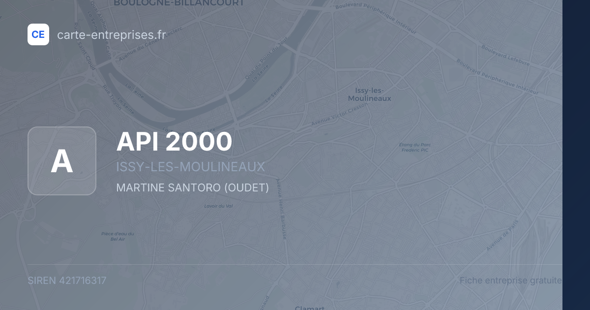 API 2000 — 421716317 — fiche entreprise