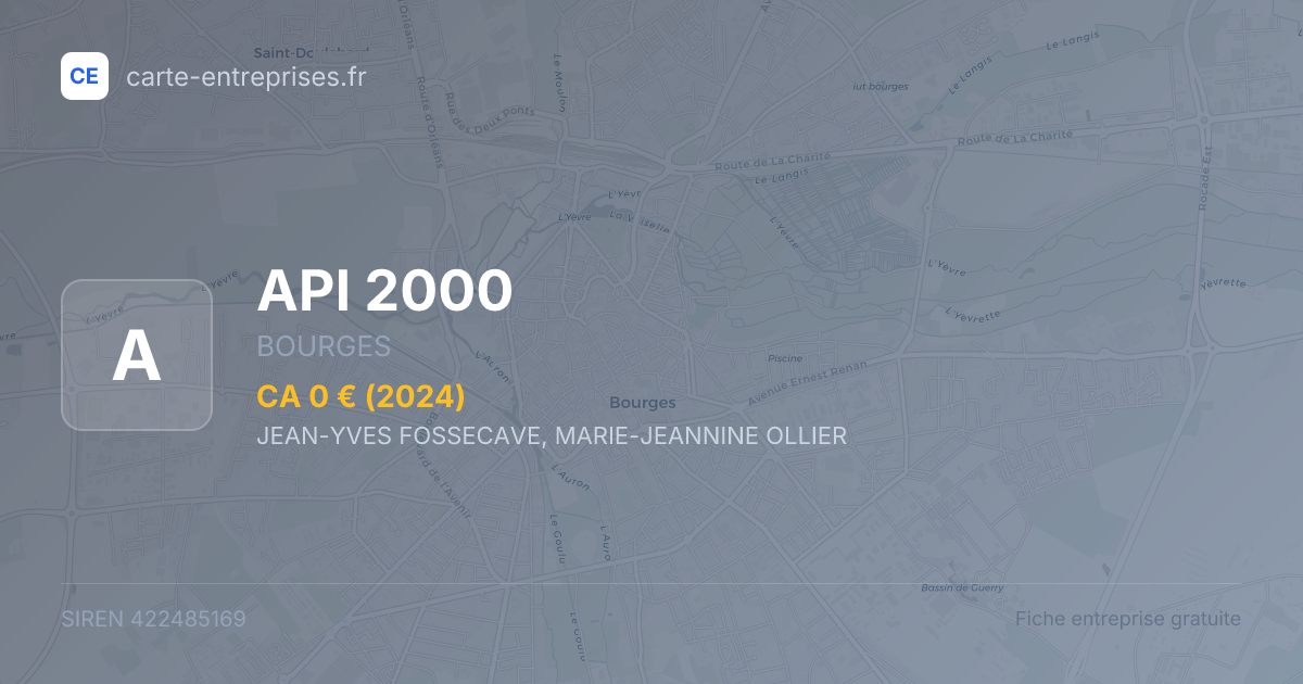API 2000 — 422485169 — fiche entreprise