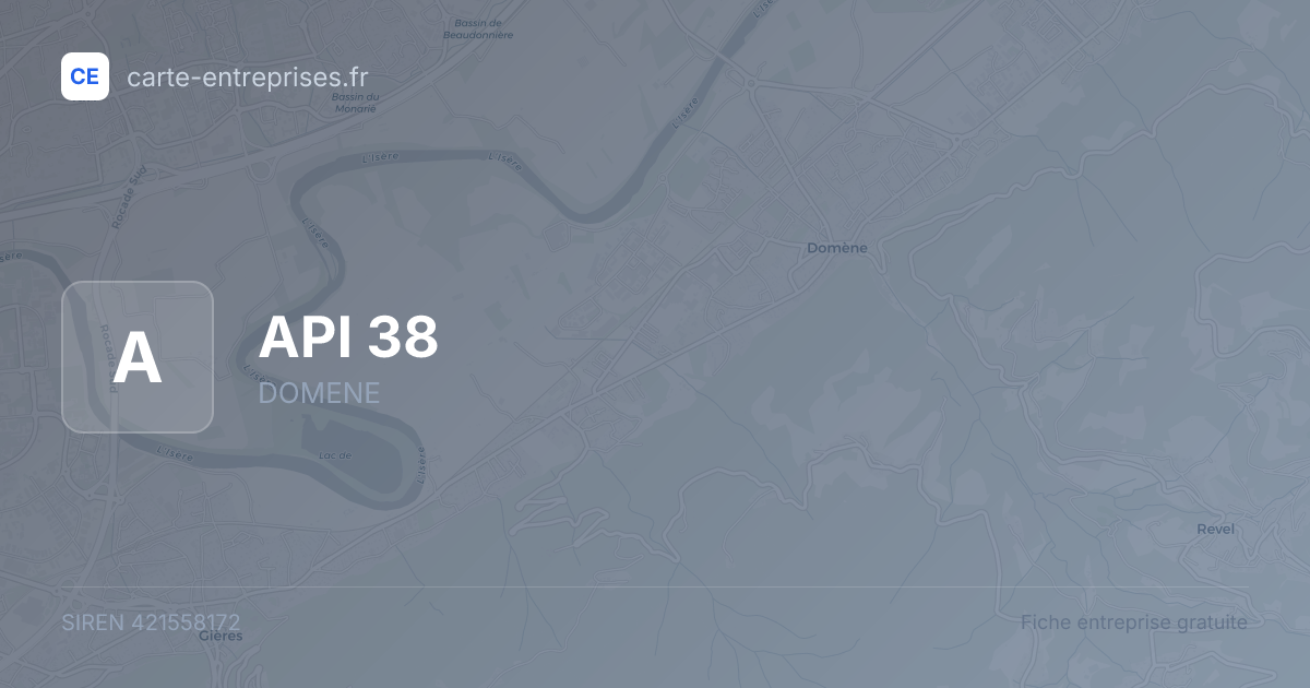 API 38 — 421558172 — fiche entreprise
