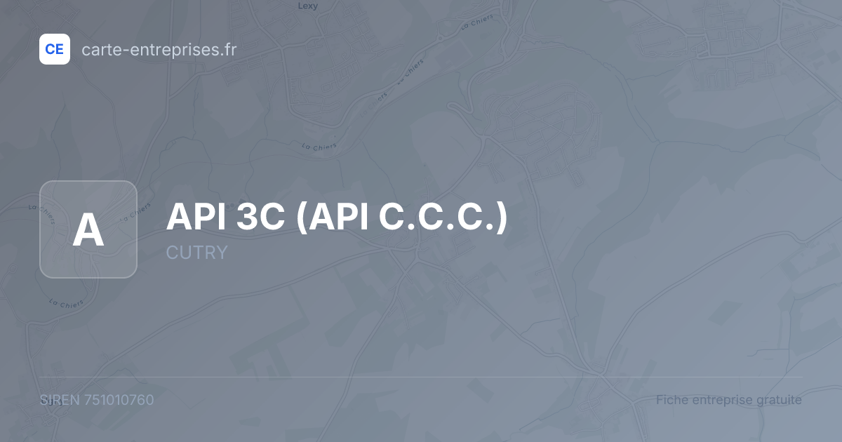 API 3C (API C.C.C.) — 751010760 — fiche entreprise