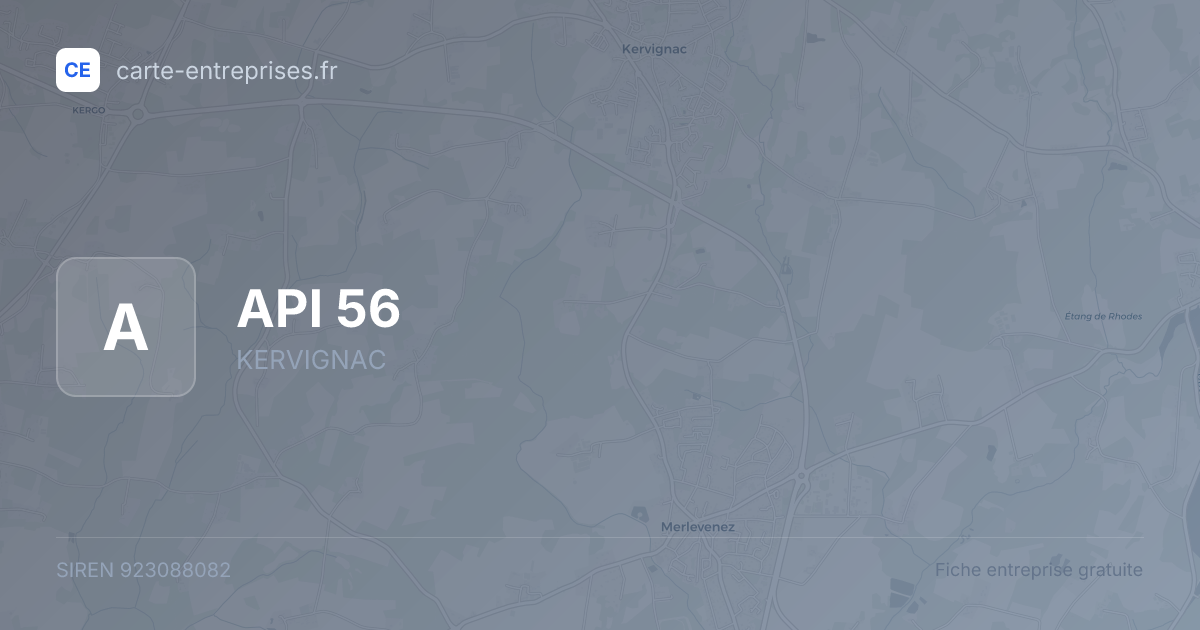 API 56 — 923088082 — fiche entreprise