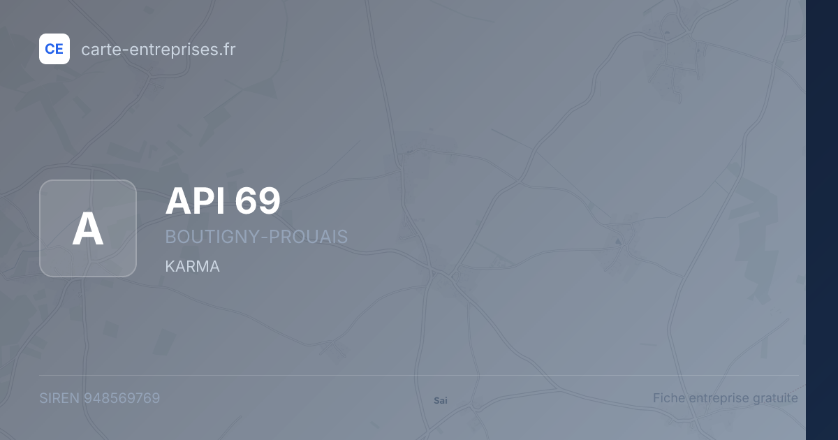 API 69 — 948569769 — fiche entreprise