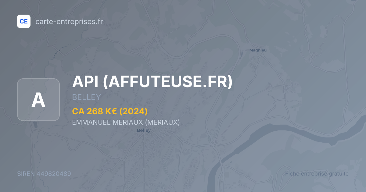 API (AFFUTEUSE.FR) — 449820489 — fiche entreprise